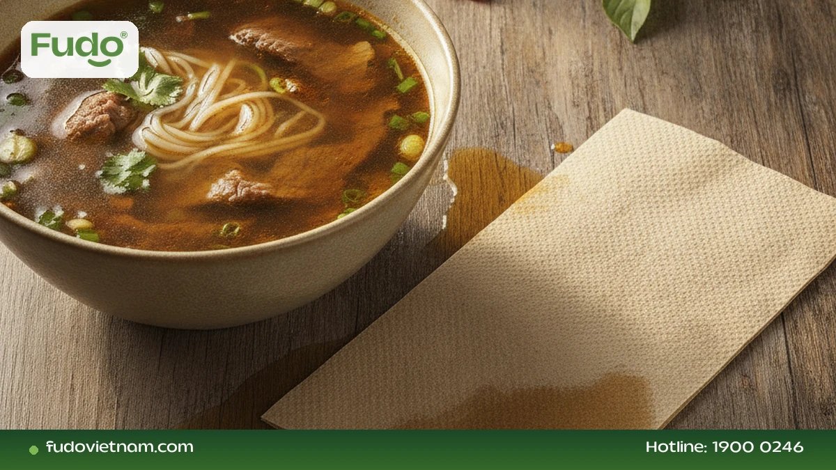 Khăn giấy thấm nước dùng phở không rách